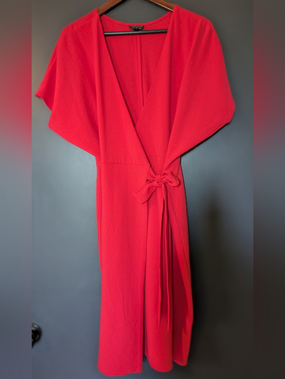 Topshop Red Wrap Dress